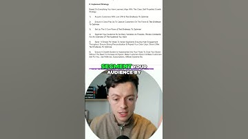 Master Audience Segmentation for High Engagement and High Purchase Conversion. Watch the full video.