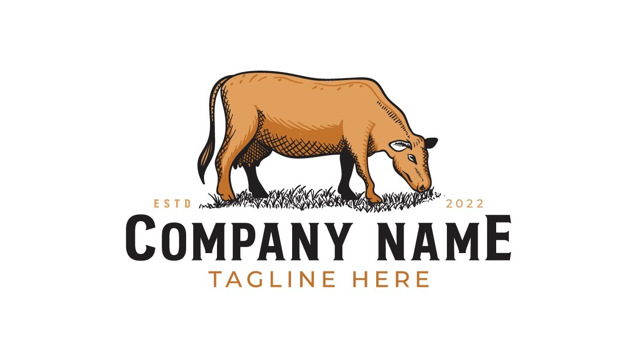 How to hand-Drawn a Cow Logo with adobe illustrator
