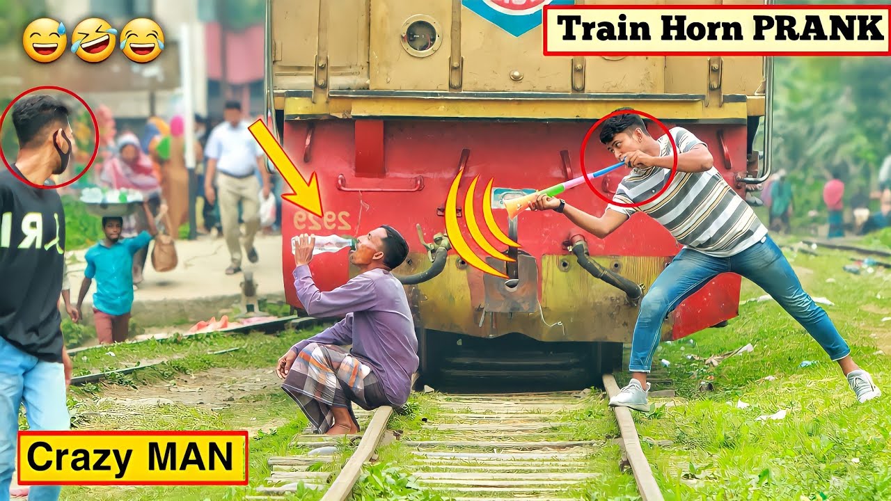 ⁣Update Viral Train Horn Prank 2022 | Part 5 | Best of Train Horn Prank Reaction on public...