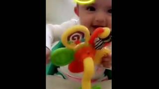 Nuha at 4 months laughing baby
