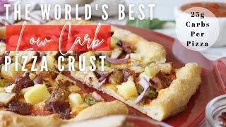 The World&#39;s Best LOW CARB Pizza Crust | Healthy Pizza That Actually Tastes Good | Fit Pizza Recipe