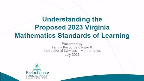Understanding the 2023 New Mathematics Standards webinar