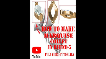How To Make marquise collet in rhino 5jeweller#jewellery #daimond #3d #cad #design #gold