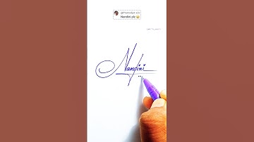 Letter N signature ❣️ Nandini. #sign #signature #signaturestyle #art #calligraphy