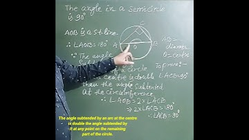 Angle in a Semi Circle is right angle #shorts #youtubeshorts #circles #rajeshtutorials