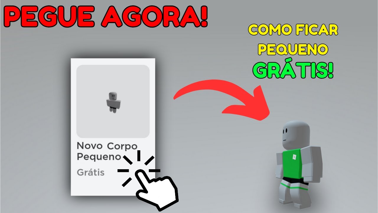 COMO FICAR PEQUENO GRÁTIS NO ROBLOX! NOVO MINI AVATAR - roblox