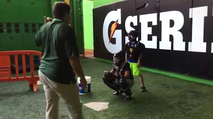 Tim calling balls and strikes with Ed Rapuano at MLB Umpire Camp at Marlins Park (6/27/15)