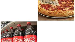 Eat Pizza Drink Soda Coca Cola