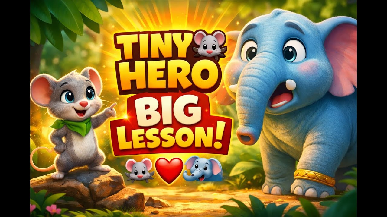 The Clever Little Mouse & the Proud Elephant 🐭🐘 | Animated Moral Story for Kids