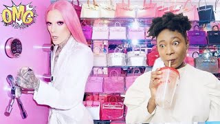 Reacting to Jeffree Star’s My Pink VAULT Closet Tour | A $23000 Diamond Lipstick Case