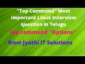 Top command options in telugu jyothi it solutions