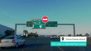Major M80 interchange and West Gate Freeway ramp changes this spring