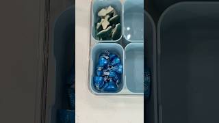 ASMR blue snack box restock 🫐🥣🌀🐋💙