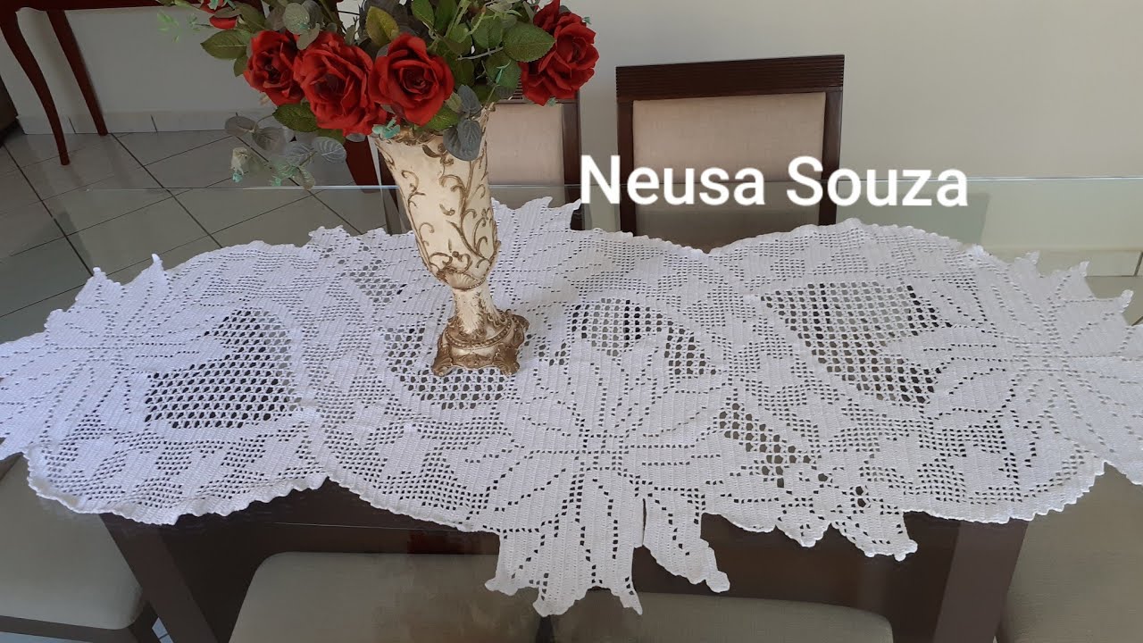 Caminho de mesa Natalino parte 14/16 #crochefile