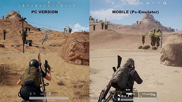 PUBG PC vs MOBILE ( tencent pc emulator) graphics comparison