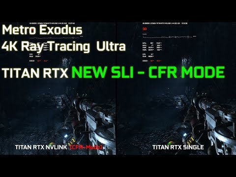 Metro Exodus DX12 New SLI CFR 4K Max settings TITAN RTX NVLINK Comparison