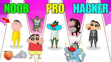 NOOB VS PRO VS HACKER | In Epic RACE 3D | With Oggy and Jack | Yashap gaming