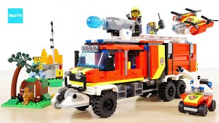 レゴ シティ 消防指令トラック 60374 ／ LEGO City Fire Command Truck Speed Build & Review