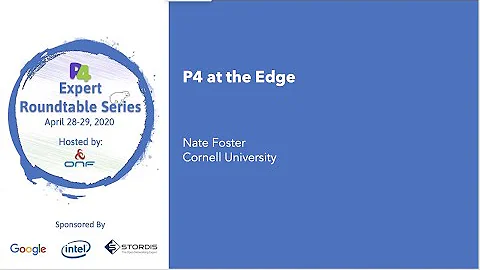Keynote: P4 at the Edge