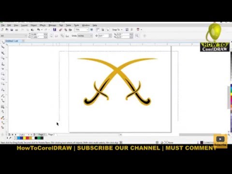 Fit urdu text into path in corel draw | design sword logo in corel draw Fit urdu text into path in corel draw | design sword logo in corel draw