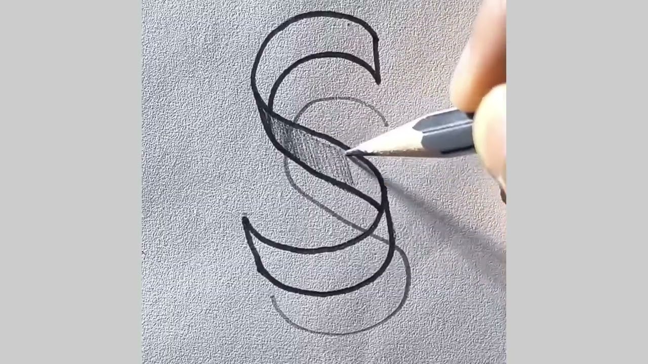 how to draw 3d S easy 3d drawing - Maxresdefault