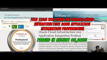 Exam 1Z0-1042-25: Oracle Cloud Infrastructure 2025 Application Integration Professional Passed 84%