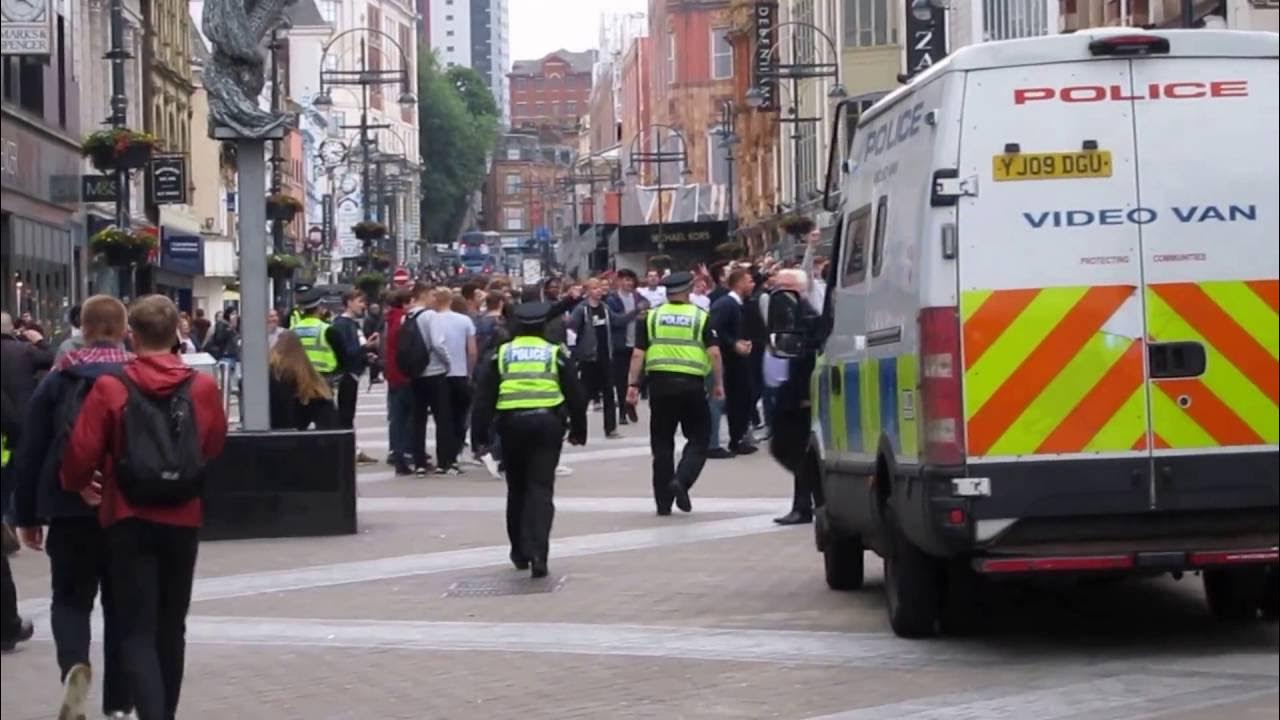 Football Fans Riot in Leeds YouTube