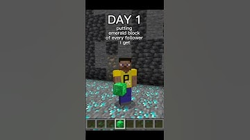 DAY 1: putting emerald block on every follower on instagram #foryou #viralshorts #shorts #minecraft