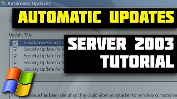 How to Restore Automatic Updates on Windows Server 2003 in 2025!