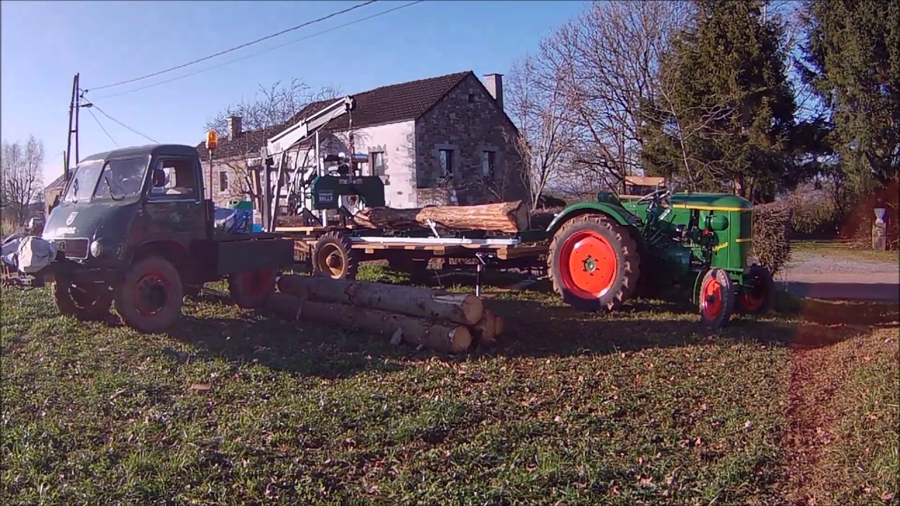 making a mobile sawmill with woodland 126 YouTube