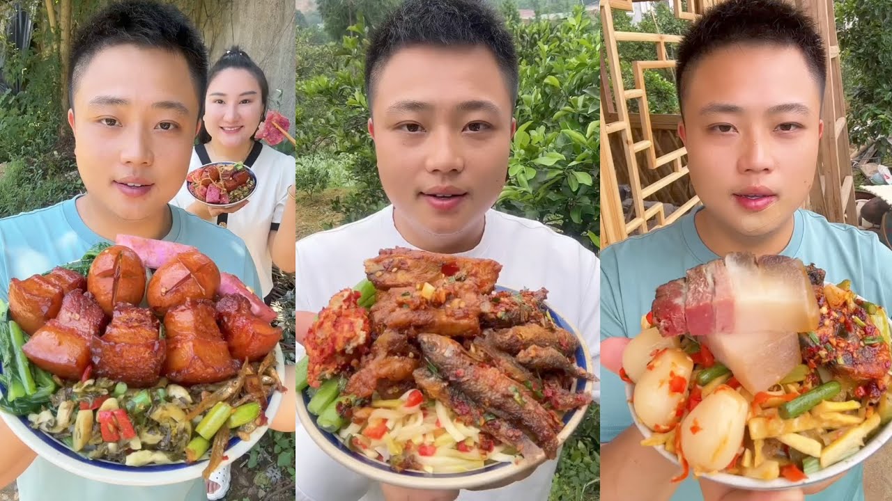 Mukbang #142:Eat spicy 🥵🔥 braised pork belly rib belly boil #mukbang #yummy #delicious