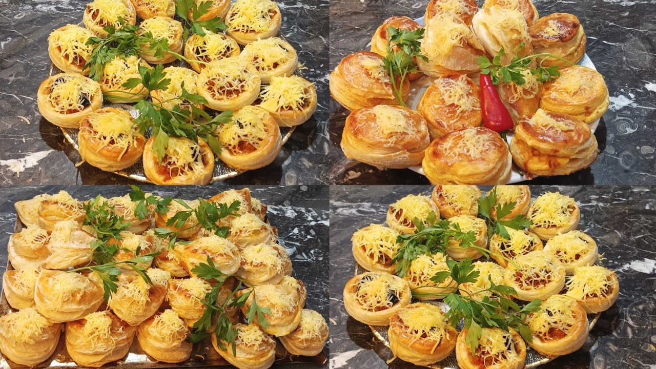 مملحات متنوعة بالعجينة المورقة بكمية وفيرة وكيفية التعامل مع العجينة المتبقية