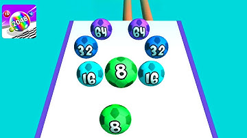 Merge 2048 Run Ball Rush ! All Levels Gameplay (140-146) android, ios