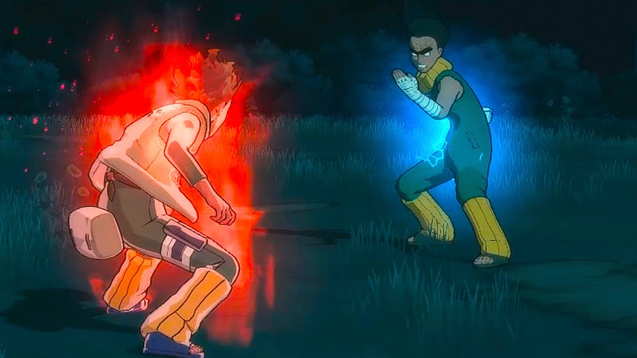 Adult Rock Lee Vs Might Guy Full Battle (4K 60fps) Naruto Storm 4 Next