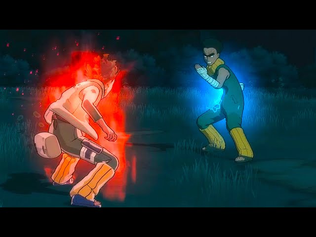 Adult Rock Lee Vs Might Guy Full Battle (4K 60fps) Naruto Storm 4 Next Generations class=