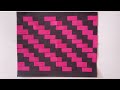 Black pink  paper weaving craft  paper mat diy  kkbs art and craft