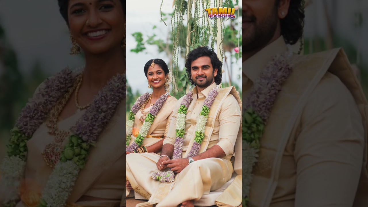 Tamil actor Ashok Selvan shared pics with wife Keerthi Pandian from their wedding