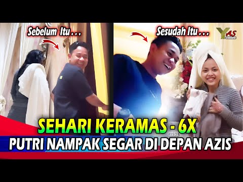 Mandi Keramas Terus, Putri Terlihat Seger Saat Bulan Madu Dengan Abdul Azis, Putri dan Azis Senyum2