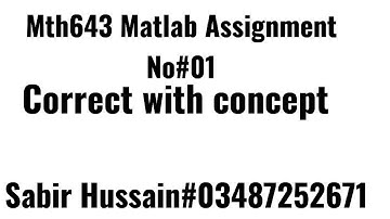 mth643 assignment 1 solution 2025 |mth 643 assignment solution| #mth643 #solution #vu #assignments