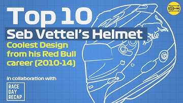 TOP 10 Coolest Sebastian Vettel Red Bull Helmet Designs | 2010-2014