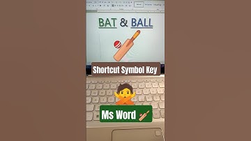 Bat & Ball 🏏Shortcut Symbol Key MS WORD #shorts #computertips #keyboardtricks