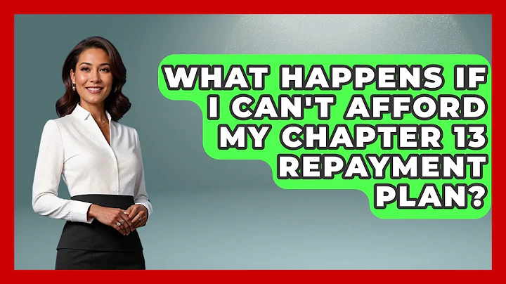 What Happens If I Can't Afford My Chapter 13 Repayment Plan? - Your Bankruptcy Advisors