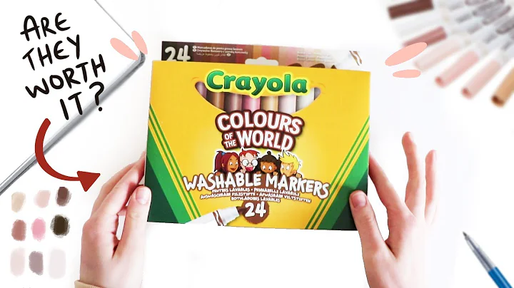 DID CRAYOLA MAKE THE BEST SKIN TONE SET?! | 24 Markers Unboxing and Review!!