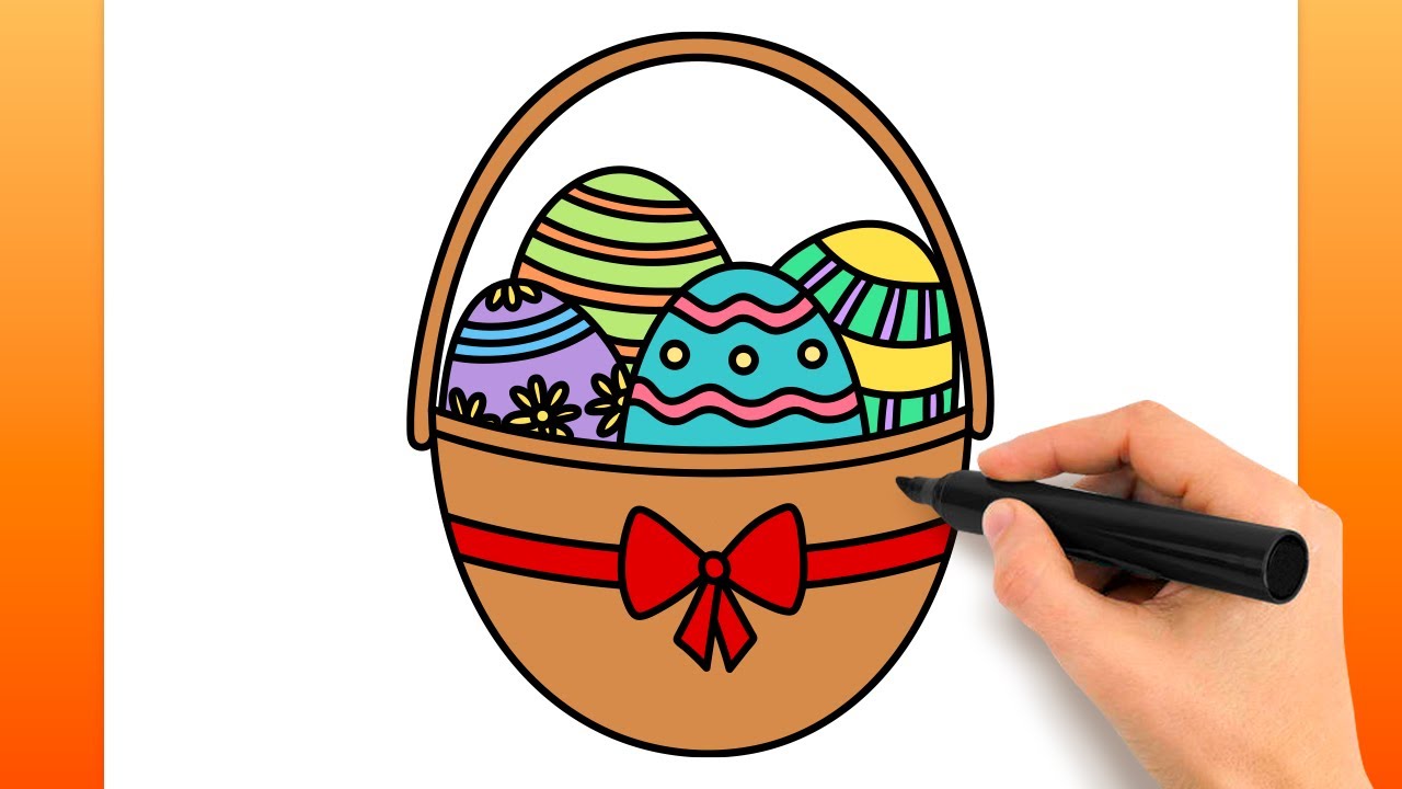 Comment Dessiner Un Panier De Pâques (Tutoriel De Dessin Facile) - YouTube