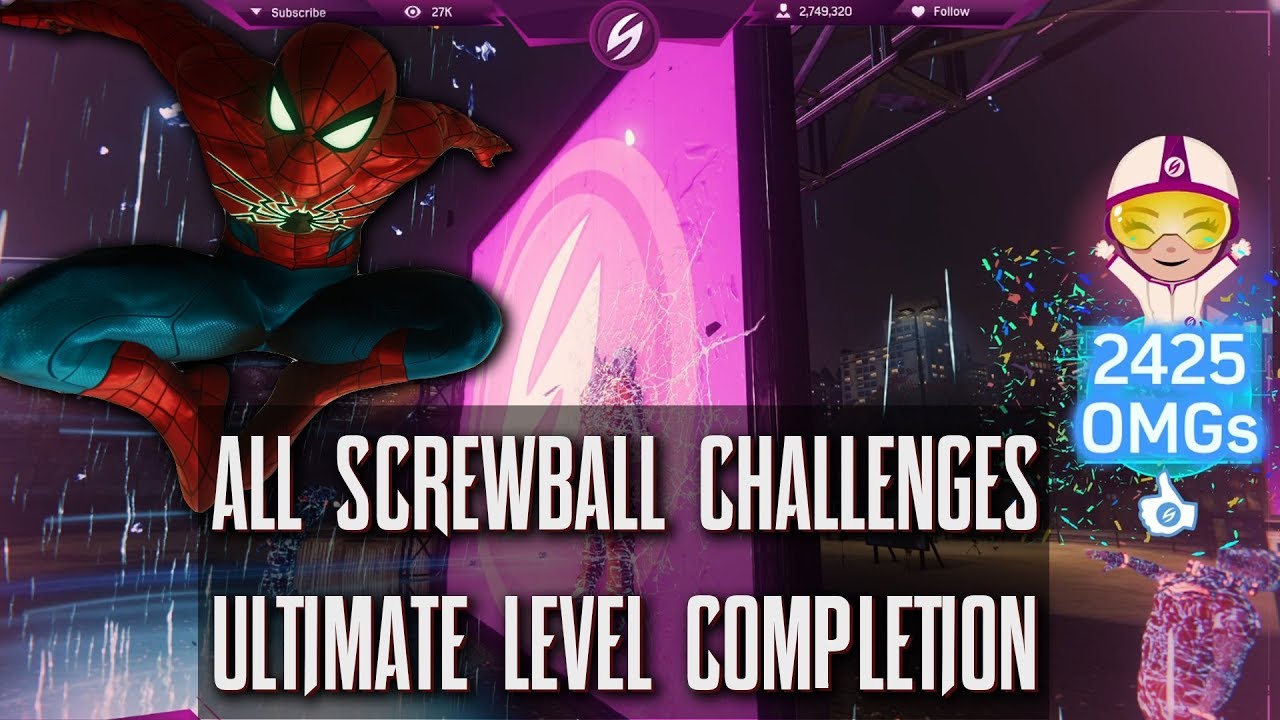 SpiderMan The Heist All Screwball Challenges ULTIMATE Level