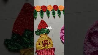 Fur woolen toran #art #satisfying#explore#bouncingball#painting#love#purefun#drawing #sarikskulkarni