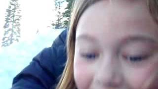 Snow Sledding with Emma in McCloud, CA