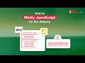 Wix Designers Missing This Simple Speed Hack (Minify Javascript Easily)