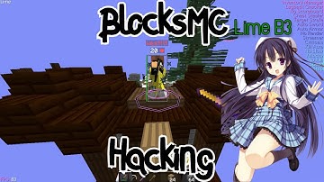 Hacking On BlocksMC w/ Lime Client B3 | Best server to hack on! BAD ANTICHEAT (Verus Server) |