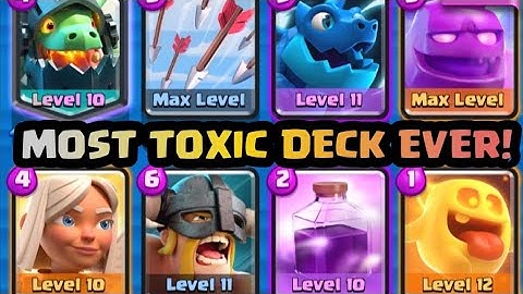 Most Toxic Deck Ever Created in Clash Royale | Playing E-Golem E-Barb Battle Healer deck | New Meta